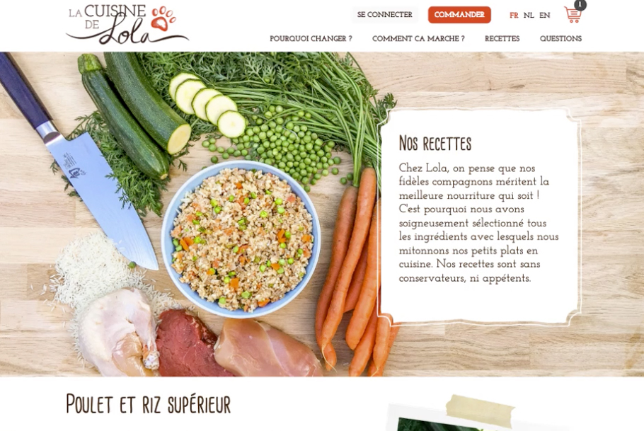 screenshot site la cuisine de lola